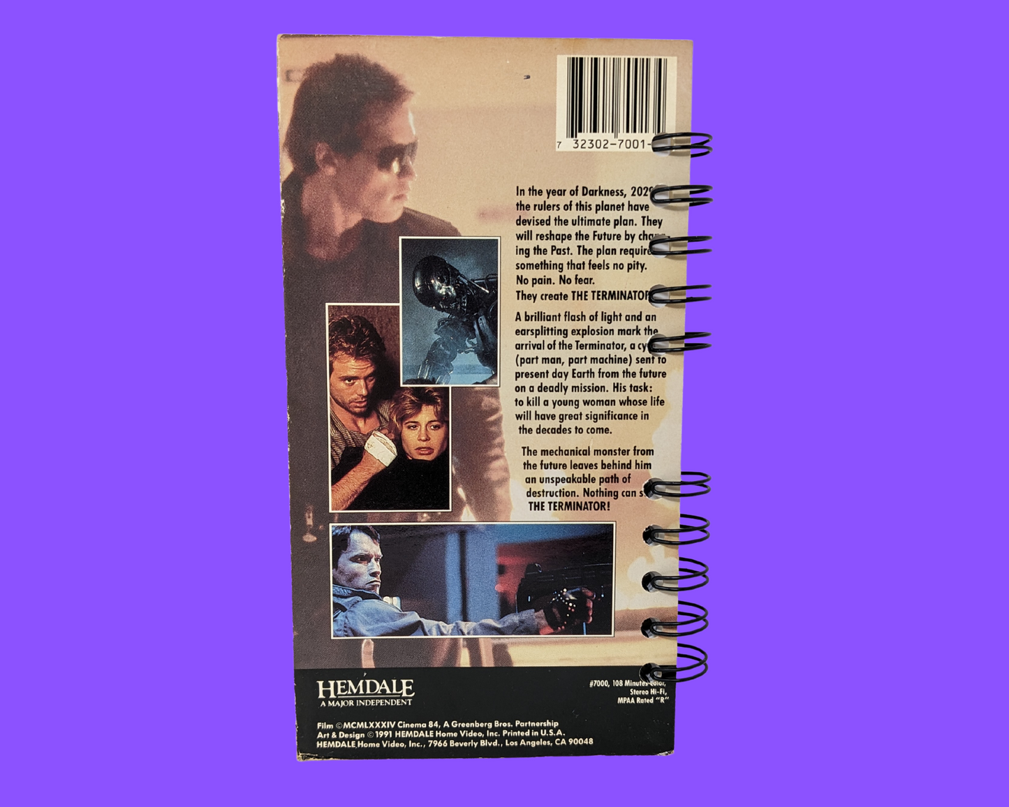 The Terminator VHS Movie Notebook