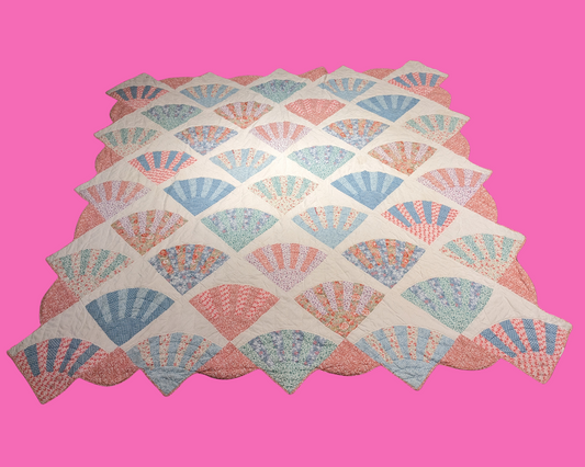 Vintage 1960's Exquisite Quilt Blanket