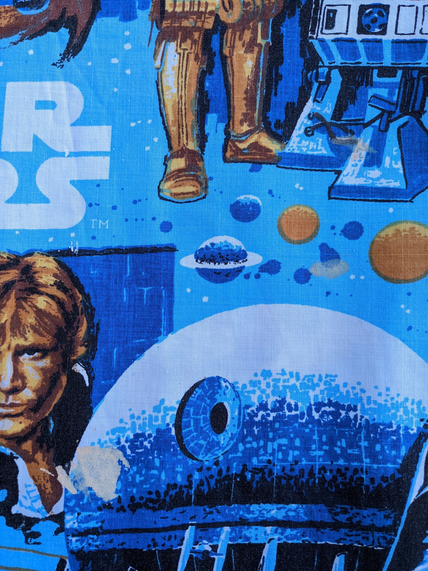 Handmade, Upcycled Vintage 1970's Star Wars Bedsheet T-Shirt Oversized XL